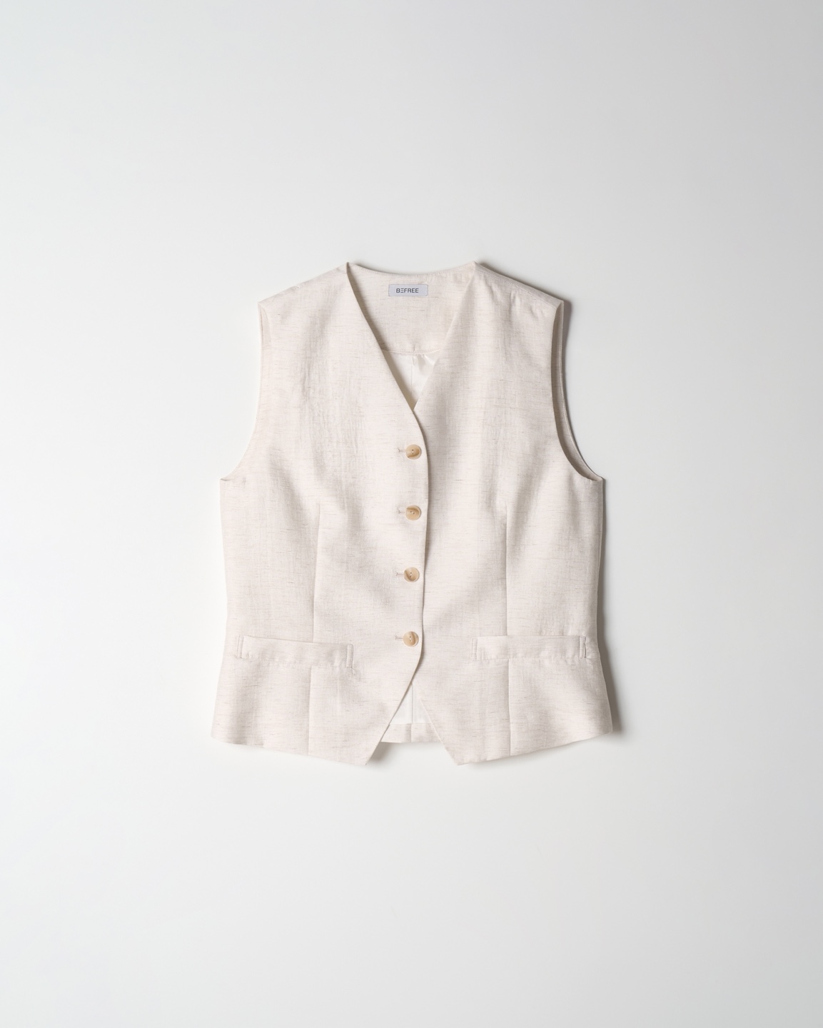 Classic Linen Tailored Vest