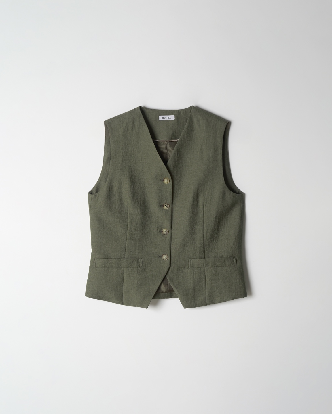 Classic Linen Tailored Vest