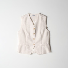 Classic Linen Tailored Vest