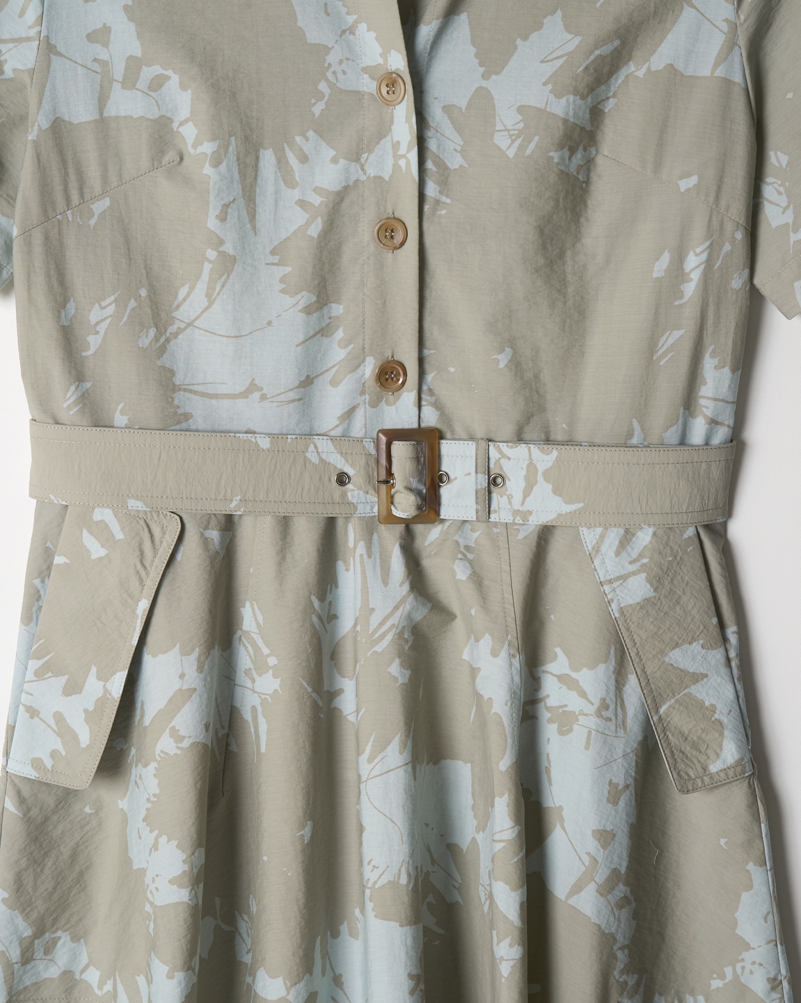 Summer Belted Shirt Dress