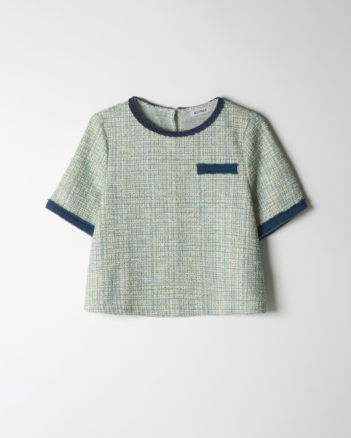 Tweed Short Sleeve Top