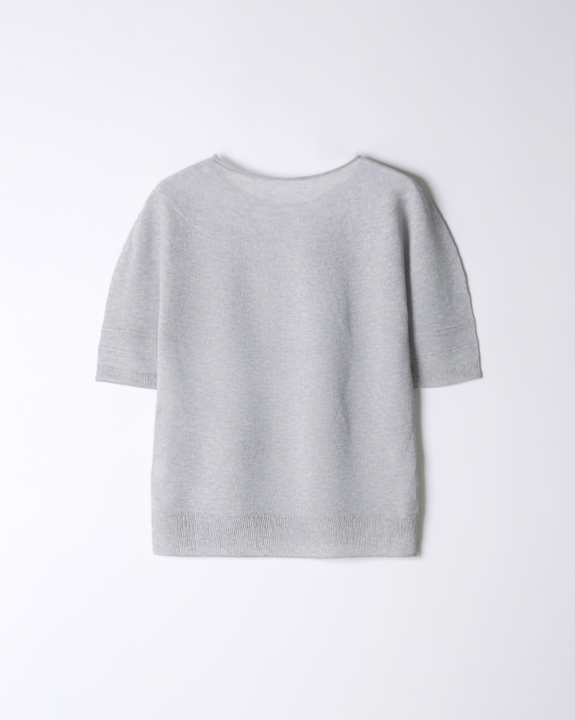 Soft Round Neck Short Sleeve Knit