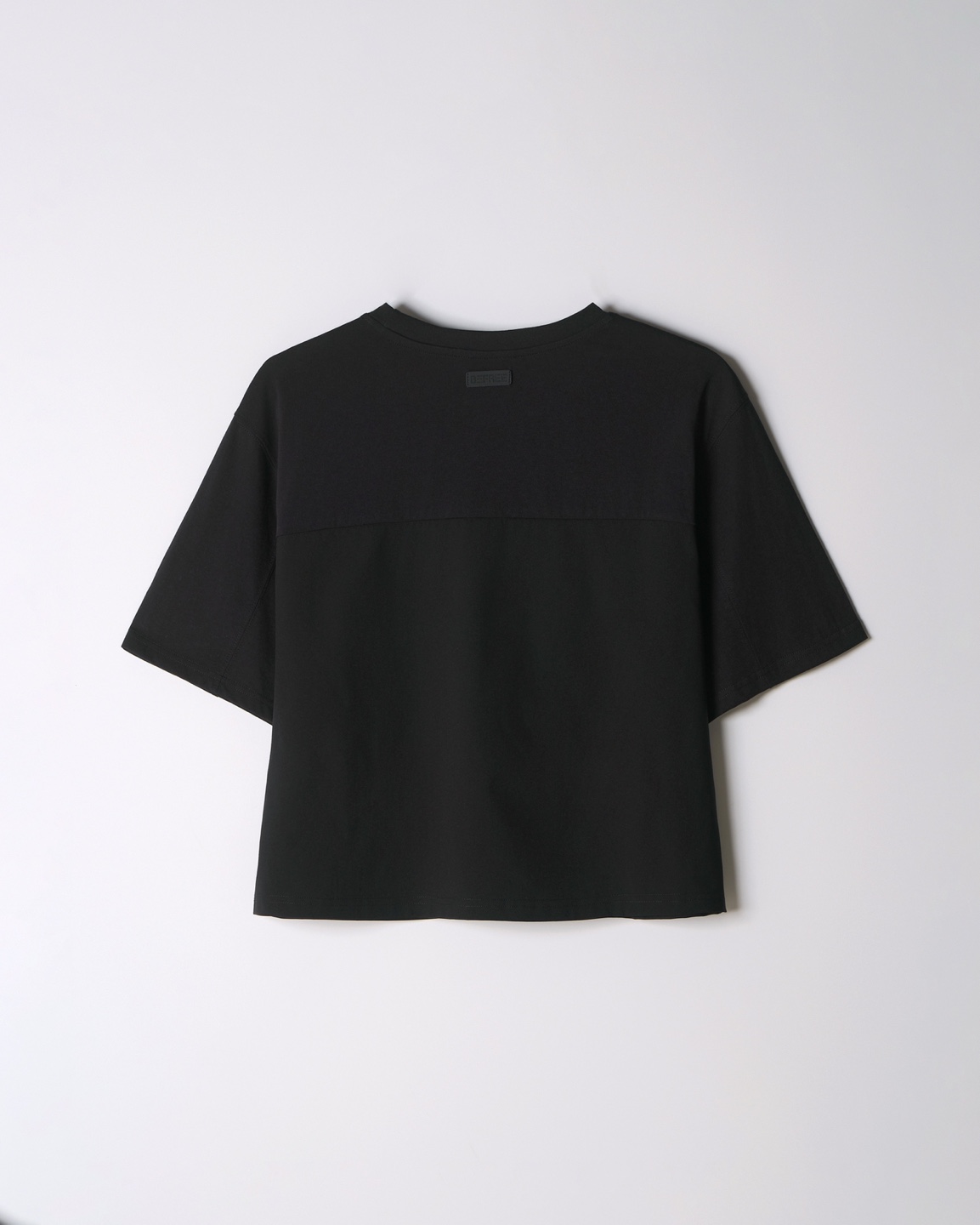 Black Contrast Panel T-Shirt