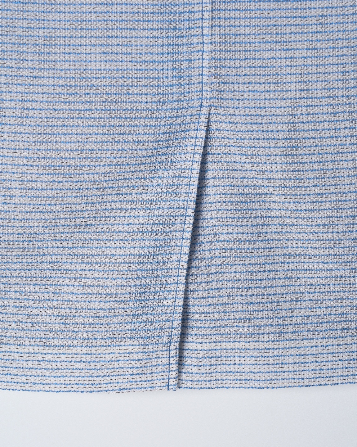 Light Blue Striped Short Sleeve Blazer