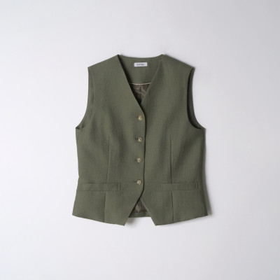 Olive Green Tailored Vest
