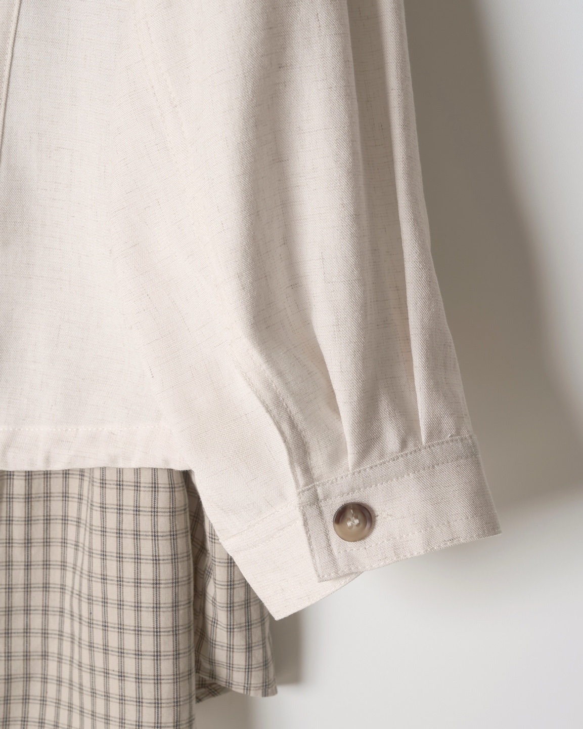 Layered Checkered Shirt Jacket