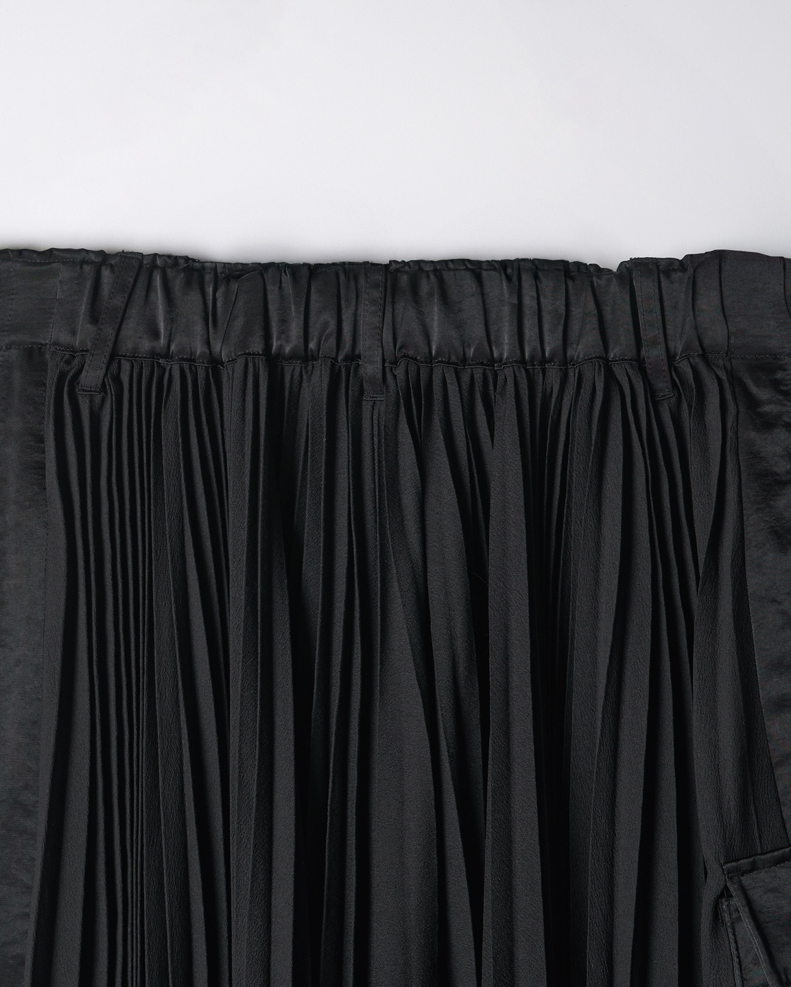Black Pleated Layered Skirt