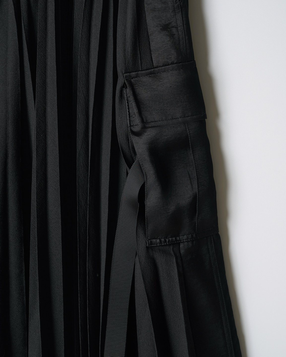 Black Pleated Layered Skirt