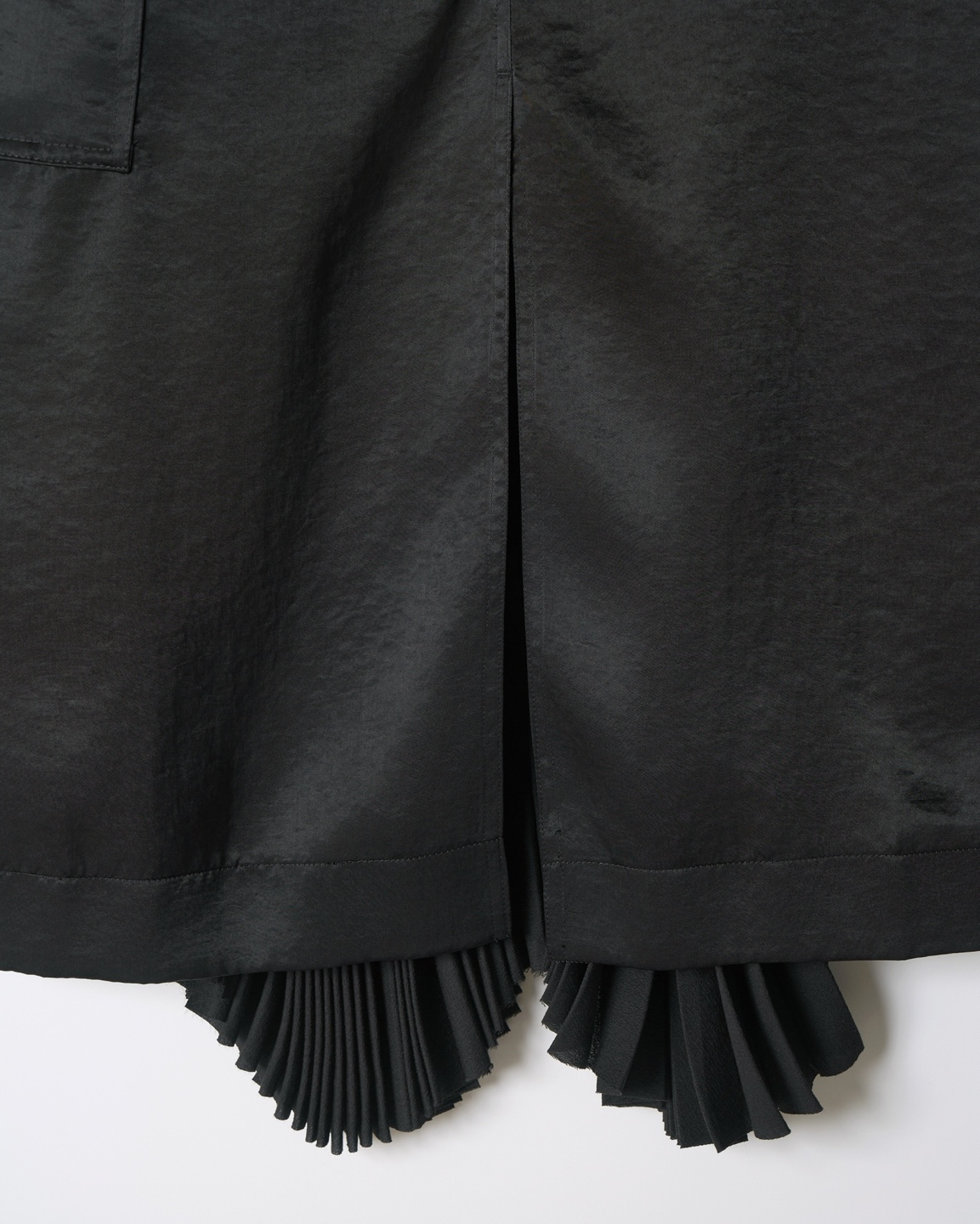 Black Pleated Layered Skirt