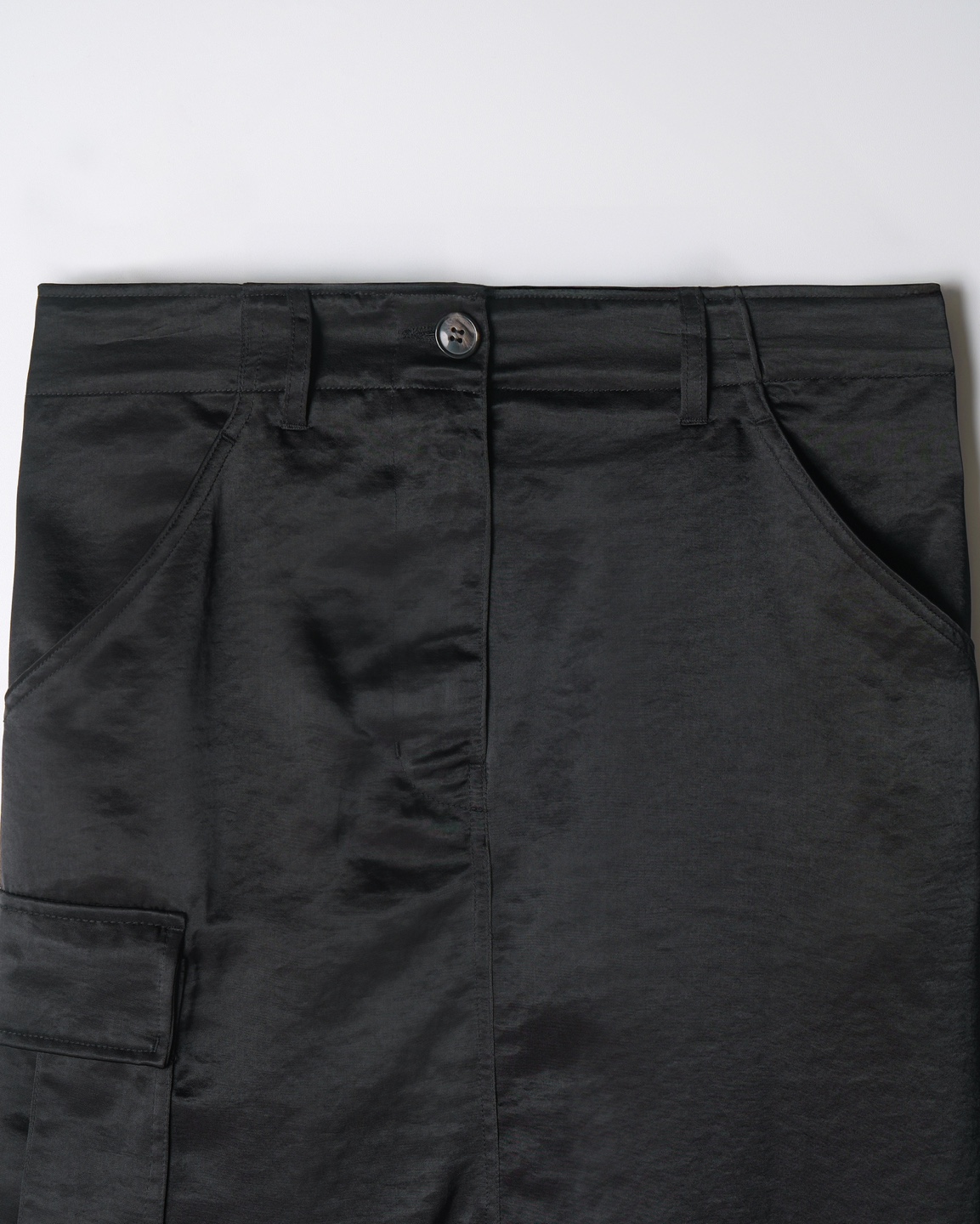 Black Pleated Layered Skirt