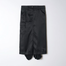 Black Pleated Layered Skirt