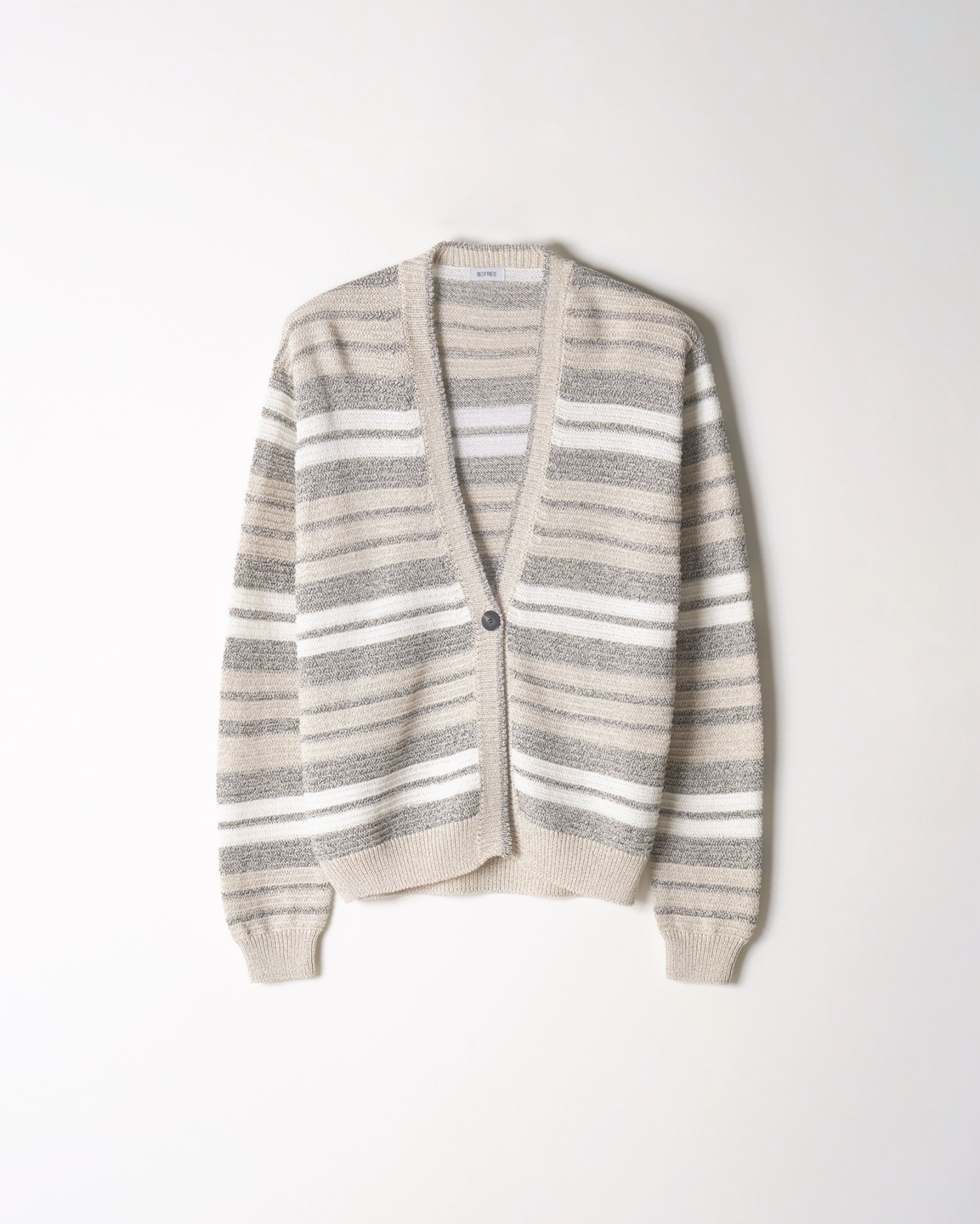 Soft Striped Knit Cardigan