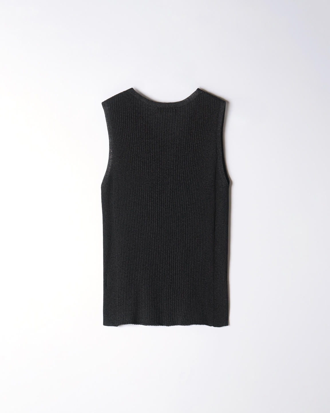 Shine Ribbed Knit Sleeveless Top