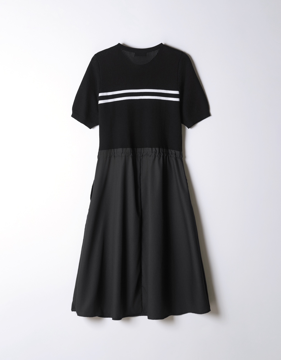 Modern Line Knit-Mix Dress