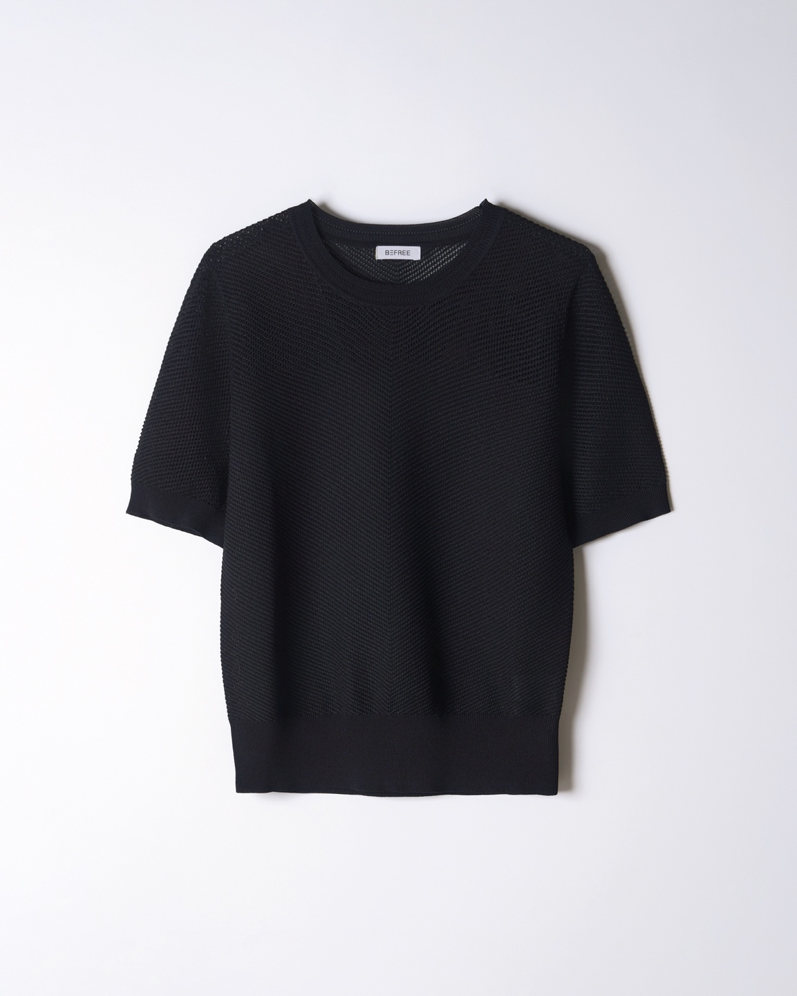 Summer Knit Short-Sleeve Top