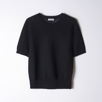 Summer Knit Short-Sleeve Top