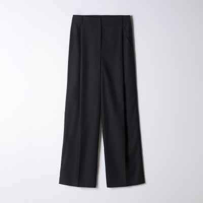 Pin-Tuck Wide Slacks